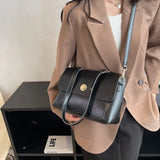LEFTSIDE Leather Crossbody Bag for Women Winter Small Shoulder Bag