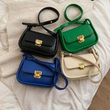 Small Leather Crossbody Bag Long Belt Female Shoulder Purse Handbag Underarm