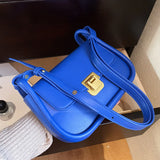 Small Leather Crossbody Bag Long Belt Female Shoulder Purse Handbag Underarm