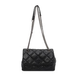 Quilted Chain Shoulder Crossbody Bag for Women Small PU Lock Bag