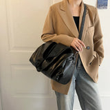 LEFTSIDE Retro Solid Hobo Bags for Women Spring Leather Shoulder Side Bag