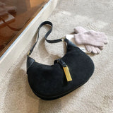 Winter Leather Saddle Bag for Women - Small Crossbody Handbag