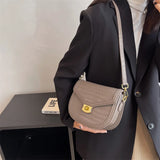 LEFTSIDE Saddle Crossbody Bag Leather Purse for Women