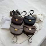 LEFTSIDE Saddle Crossbody Bag Leather Purse for Women