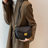 LEFTSIDE Saddle Crossbody Bag Leather Purse for Women