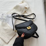 LEFTSIDE Saddle Crossbody Bag Leather Purse for Women