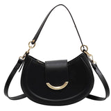 Women's Leather Saddle Shoulder Crossbody Handbag