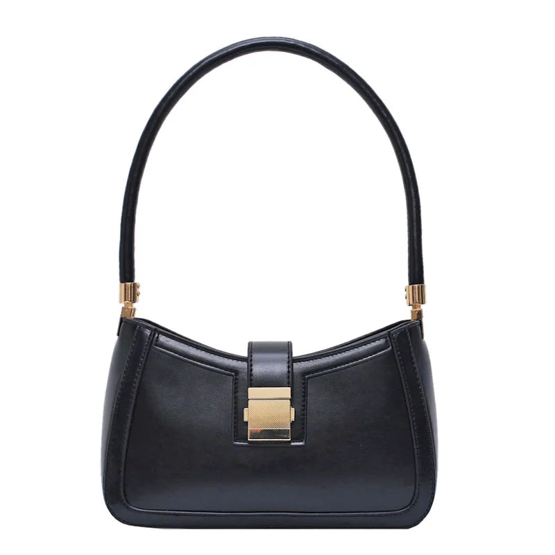LEFTSIDE Shoulder Bags For Women Solid Lock Handbags Small Purse