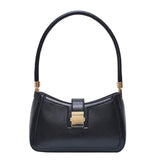 LEFTSIDE Shoulder Bags For Women Solid Lock Handbags Small Purse