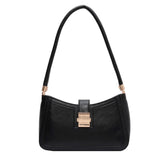 LEFTSIDE Small PU Leather Shoulder Bag for Women Zipper Clutch Brown Red