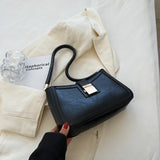 LEFTSIDE Small PU Leather Shoulder Bag for Women Zipper Clutch Brown Red