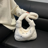 LEFTSIDE Shoulder Side Bags for Women Crossbody Bag Winter Faux Fur Purses