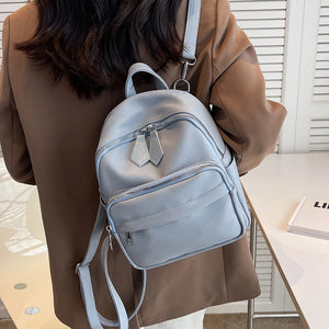 Small PU Leather Backpacks for Women Girls Back To School