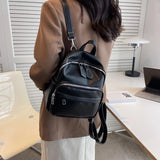 Small PU Leather Backpacks for Women Girls Back To School