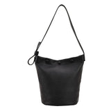 LEFTSIDE Soft Leather Bucket Crossbody Bag for Women
