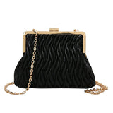 Winter Soft PU Leather Women's Handbag Thick Chain Tote Shoulder Bag