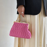 Winter Soft PU Leather Women's Handbag Thick Chain Tote Shoulder Bag