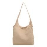LEFTSIDE Corduroy Tote Bag for Women - Big Shoulder Handbag