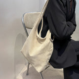LEFTSIDE Corduroy Tote Bag for Women - Big Shoulder Handbag