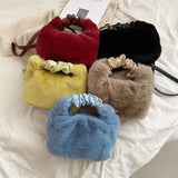LEFTSIDE Faux Fur Crossbody Tote Bags for Women