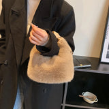 LEFTSIDE Faux Fur Crossbody Tote Bags for Women