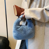 LEFTSIDE Faux Fur Crossbody Tote Bags for Women
