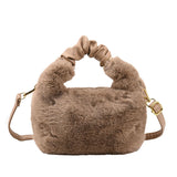 LEFTSIDE Faux Fur Crossbody Tote Bags for Women