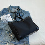 Totes Bag for Women Oxford Cloth Big Zipper Top Handle Shoulder Side Bag