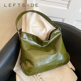 LEFTSIDE Vintage Shoulder Side Bag Women Cross Body Hobo Handbag