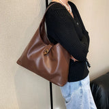LEFTSIDE Vintage Shoulder Side Bags for Women Leather Hand Bag In Winter Handbag
