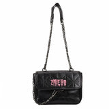 Small Metallic Top Handle Crossbody Bag Quilted Chain Handbag Purse