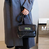 Small Metallic Top Handle Crossbody Bag Quilted Chain Handbag Purse