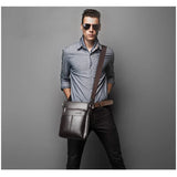 Men Shoulder Bag Leather Business Messenger Bags Casual Office Bags