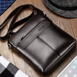 Men Shoulder Bag Leather Business Messenger Bags Casual Office Bags
