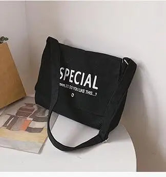 Canvas Messenger Bag for Students