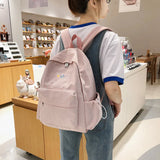 Canvas Backpack Shoulder Bags Large Capacity School Bags for Teenage Girls