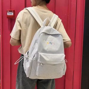 Canvas Backpack Shoulder Bags Large Capacity School Bags for Teenage Girls