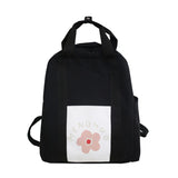 LENLEI Cotton Canvas Women Backpack Printing Flowers Student Bag