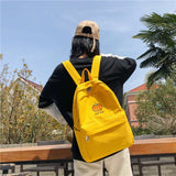 LENLEI Waterproof Nylon Women Backpack Cartoon Fruit Embroidery Girl School