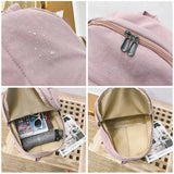 LENLEI Waterproof Women Backpack Solid Shoulder Bag for Teenage Girls