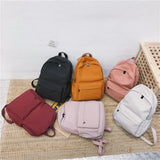 LENLEI Waterproof Women Backpack Solid Shoulder Bag for Teenage Girls