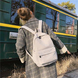 LENLEI Waterproof Women Backpack Solid Shoulder Bag for Teenage Girls