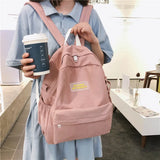 Polyester cotton women backpack for Teenage girls