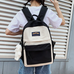 Waterproof Nylon Women Backpack Student SchoolBag Female Laptop Book Bag