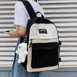 Waterproof Nylon Women Backpack Student SchoolBag Female Laptop Book Bag