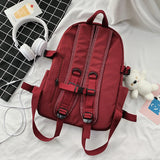 Waterproof Nylon Women Backpack Student SchoolBag Female Laptop Book Bag