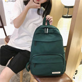 Waterproof Nylon Women Backpack Large Capacity Student Schoolbag