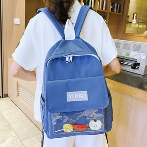 Cartoon Schoolbag For Teenage Girls, Waterproof Nylon Female Backpack