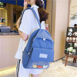 Cartoon Schoolbag For Teenage Girls, Waterproof Nylon Female Backpack
