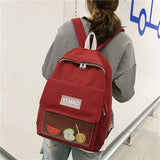 Cartoon Schoolbag For Teenage Girls, Waterproof Nylon Female Backpack